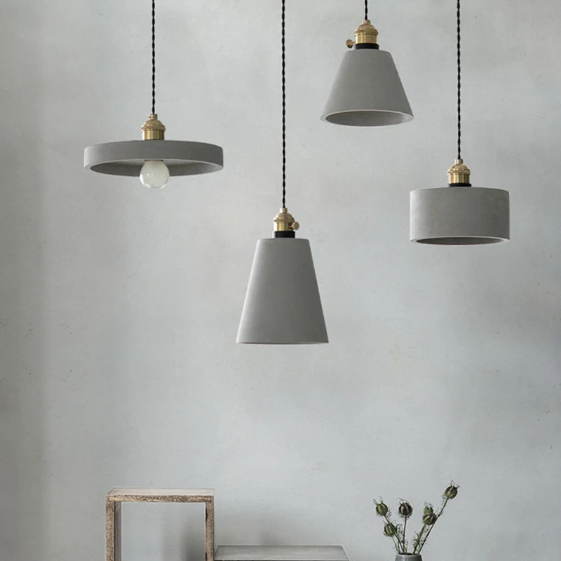 Винтажный подвесной светильник из цемента промышленный кухонный настенный