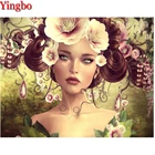 Набор для вышивки крестиком японской женщины 5D алмазная вышивка полная квадратная круглая живопись цветок окно мозаика Стразы живопись Декор