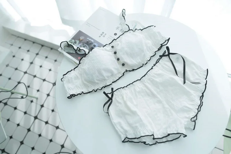 Комплект женского нижнего белья из хлопка трусов и трусов|Комплекты белья| |