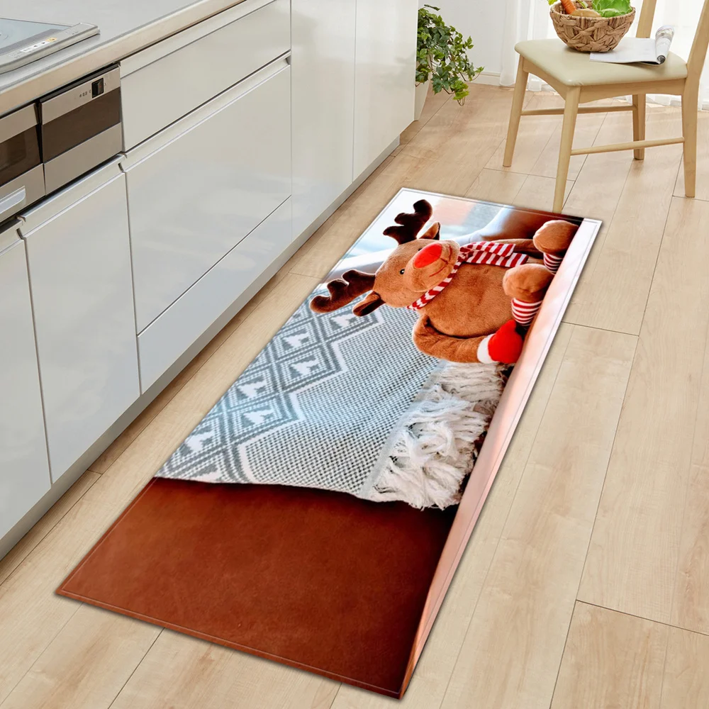 Коврик для двери вход кухня коврик ванной комнаты рождественские украшения