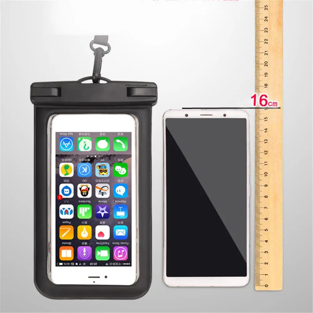 Сухой мешок ПВХ мобильный телефон IPX8 водонепроницаемый прозрачный пакет чехол с