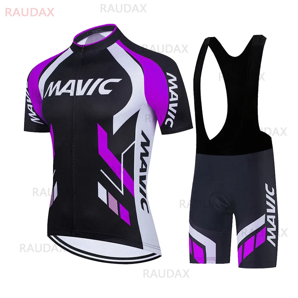 

MAVIC Pro Team Cycling Jersey 2021 Summer Breathable Bike Wear Short Sleeve Pant Set MTB Maillot Ciclismo Riding Cycling Clothes