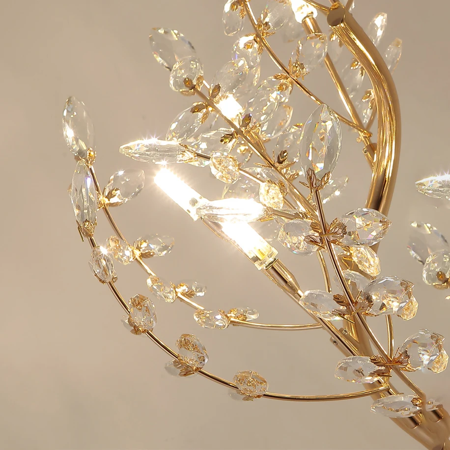 Европейский светодиодный хрустальный напольный светильник дизайнерское