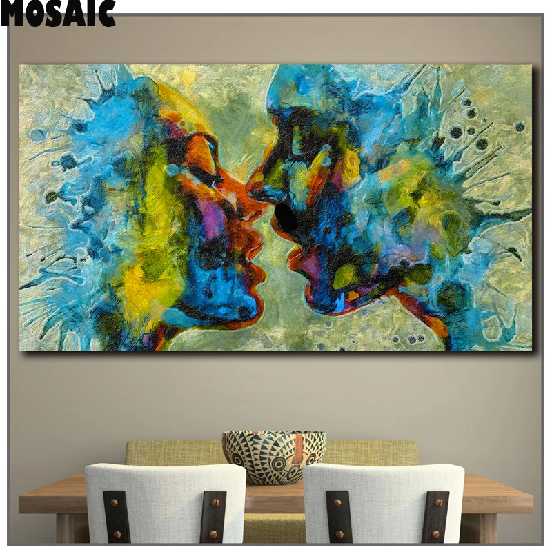 2019 новая Алмазная картина большого размера Kiss Couple Urban pop art мозаика картины для