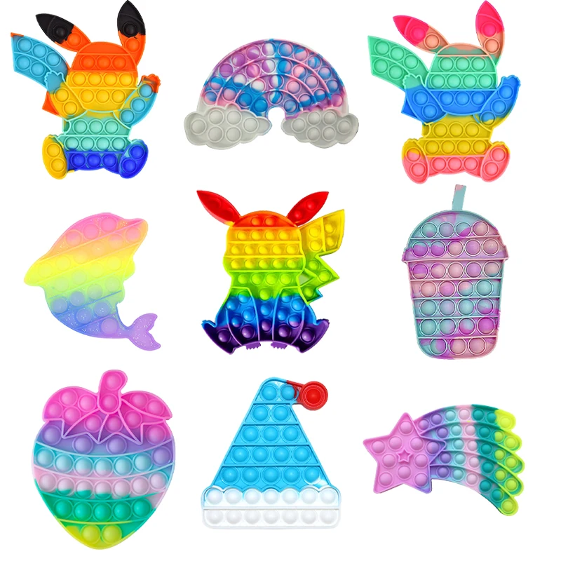 

Push Pops System Its Bubble Hot Air Balloon Car Color Fidget Toys Autism Special Needs Sensory Anti-stress Relief Toy Kids Toys