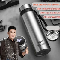 large capacity thermos bottle 1 litre business insulated vacuum flask tumbler travel portable thermal bottles cup 15001800ml