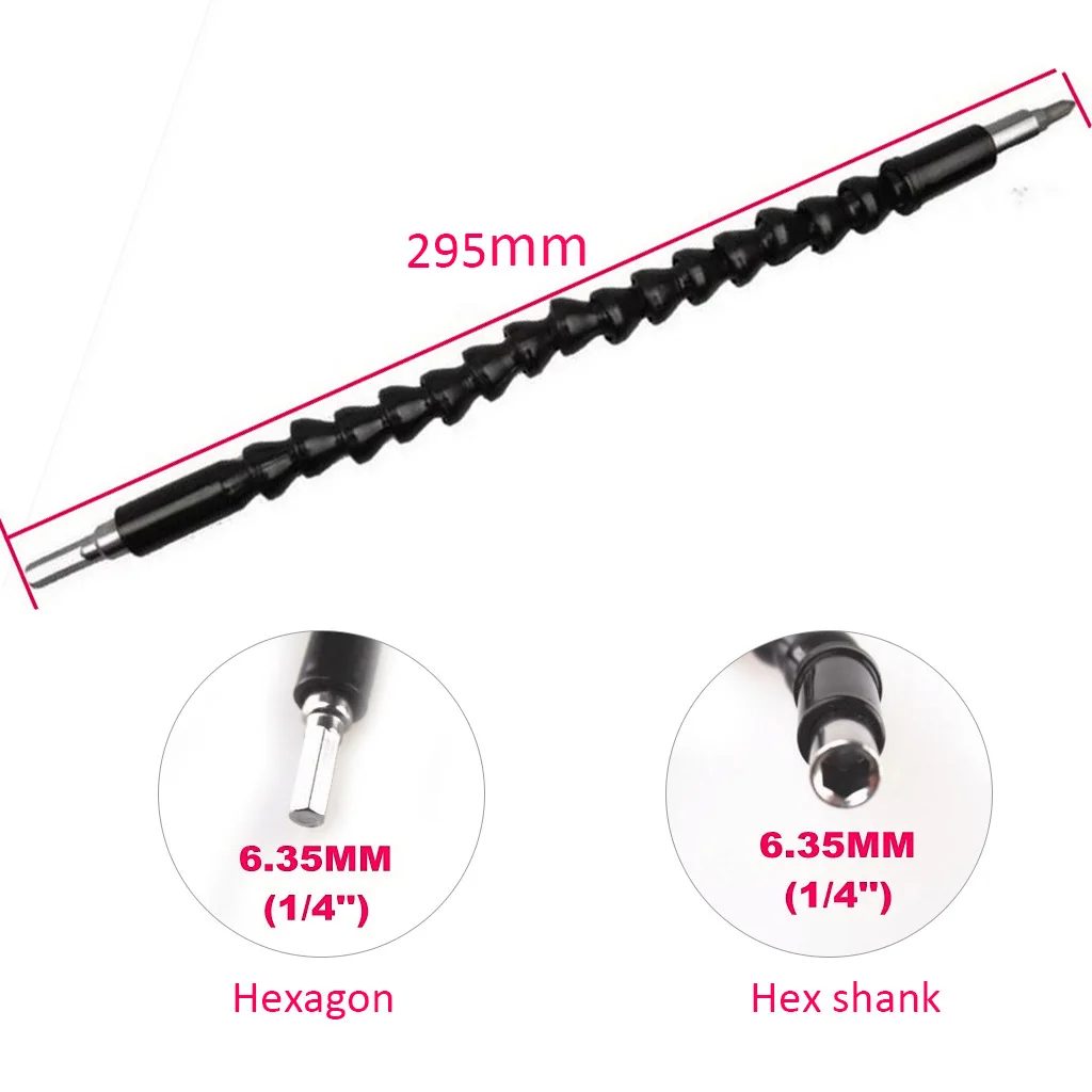 Инструменты для ремонта автомобиля Черный Гибкий биты вала удлинительная