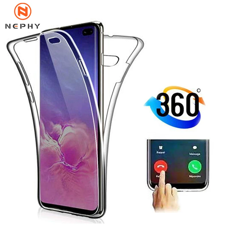 360 чехол для Samsung A10 A30 A40 A50 A60 A70 A41 A51 A71 S8 S9 S10 S20 Plus Note 8 9 10 20 Ультра двухсторонний из