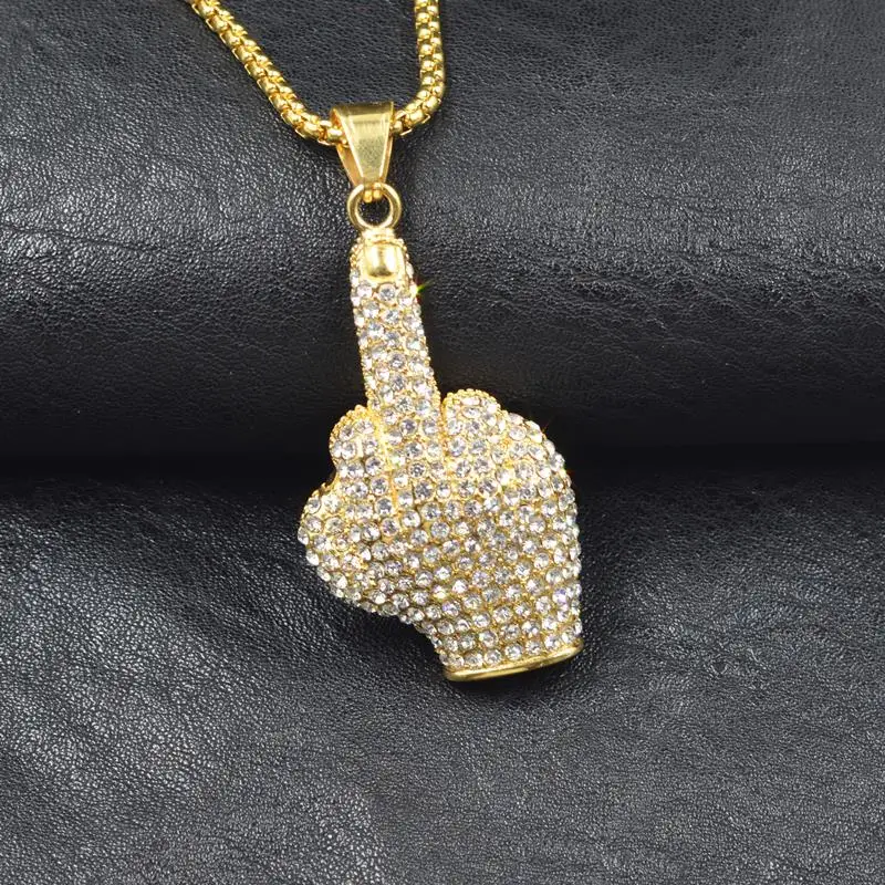 Хип хоп мужские и женские позолоченные ожерелья с фианитом ААА + большие кулоны