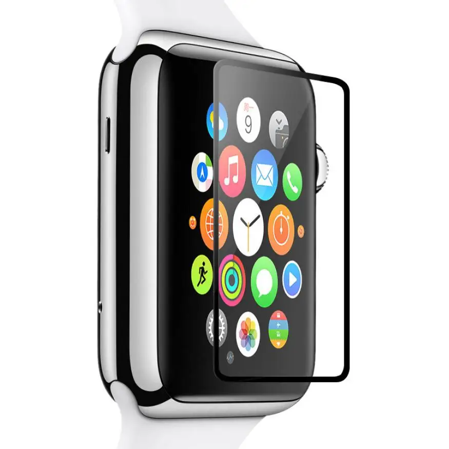 Закаленное стекло для iWatch 50 шт. Защитная пленка Apple Watch 38 мм 42 1/2/3 3D 40 44 с полным