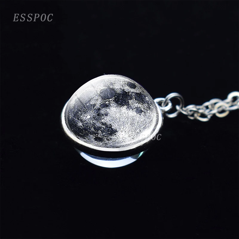 Ожерелье с Луной Солнечной системой ювелирные изделия луна земля Марс галактика
