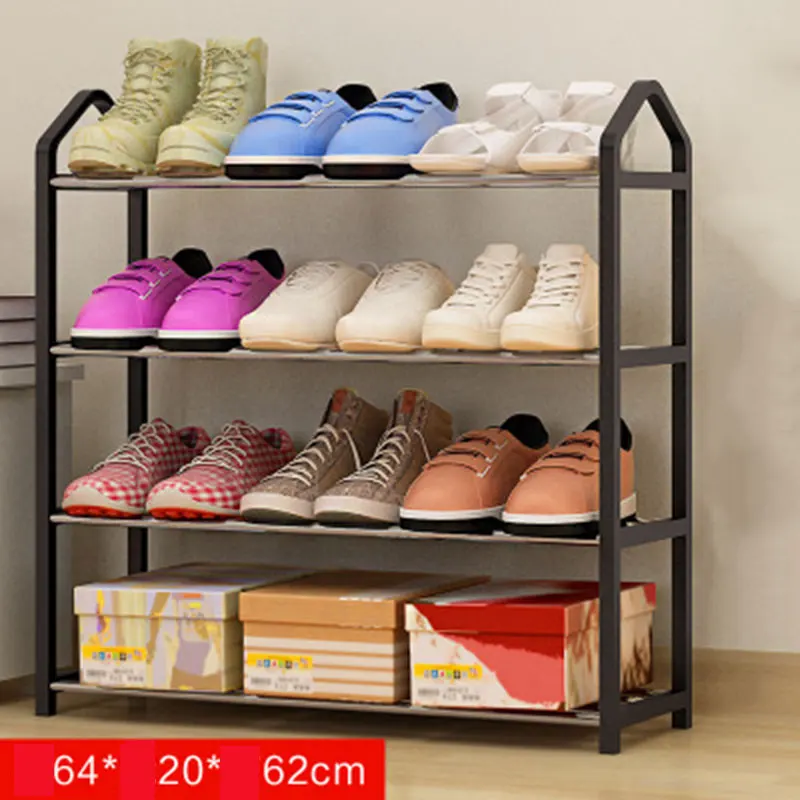 Металлическая железная полка для обуви многоуровневый стеллаж хранения в