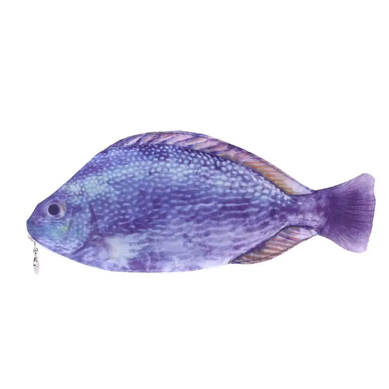 Милый рыбий 3D Реалистичная форма Молния студенческий пенал для женщин Девушка