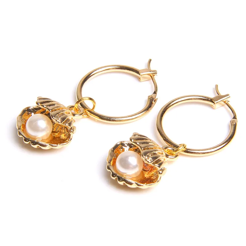 Женские богемные серьги золотого цвета серьги-подвески с металлическим корпусом