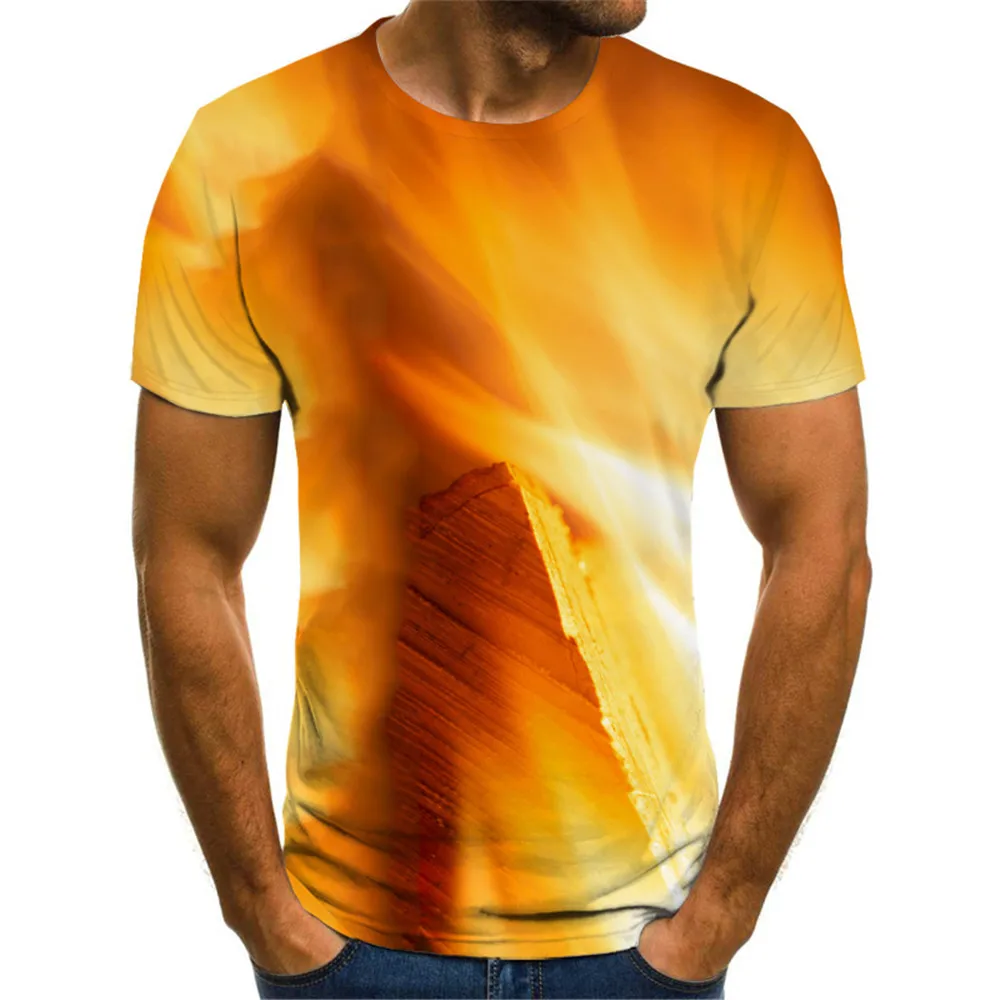 

New natural plant printing men's 3DT shirt printing personal art fashion round neck T-shirt 2021 summer casual streetwear