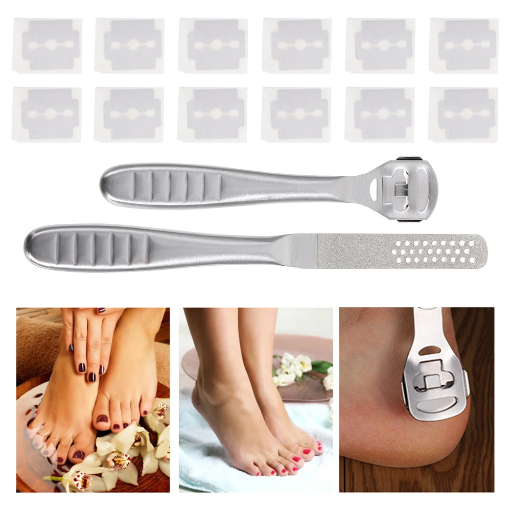 

1 Set/12pcs Durable Feet Dead Skin Remover Practical Pedicure Rub Foot Tool