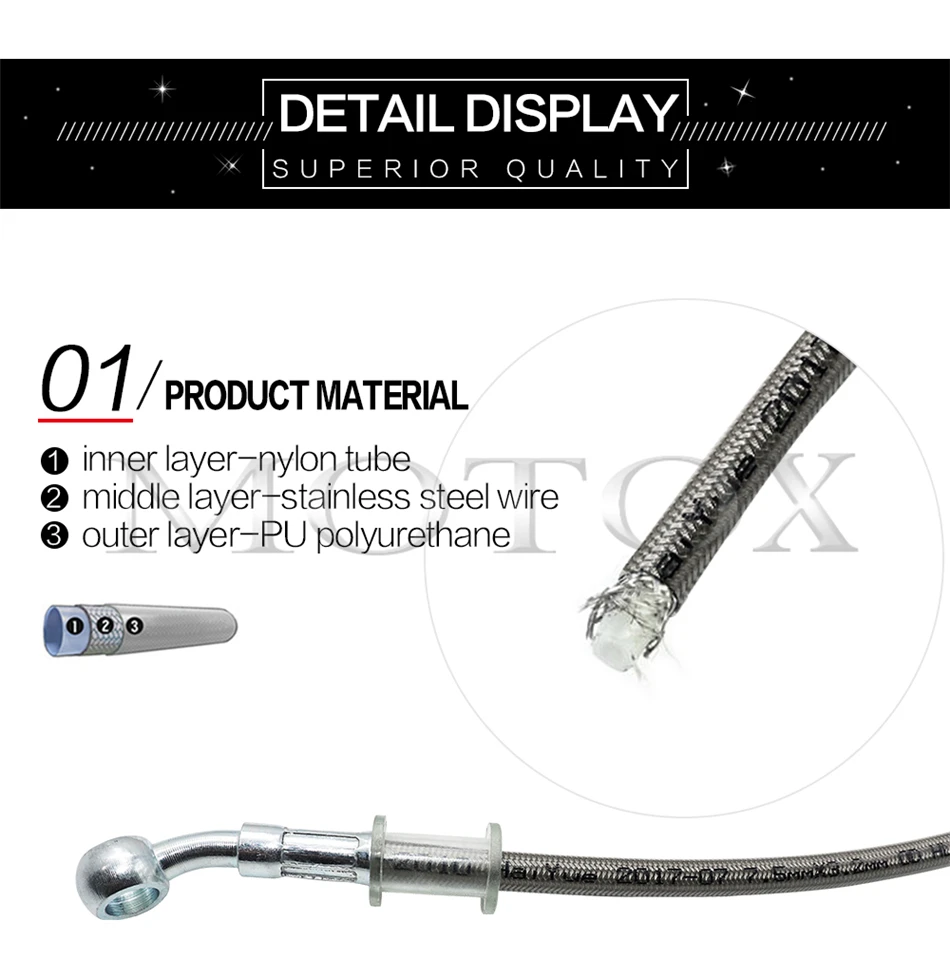 Гидравлический усиленный тормозной шланг сцепления для мотоцикла подходит