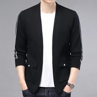 5947 black grey blue khaki kimono cardigan coat men with pockets casual sweater coat male long sleeved cardigan korean fashion