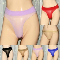 men women oil shiny underwear glossy shorts see through pantyhose boxer briefs seamless transparent mens sexy underpants panties