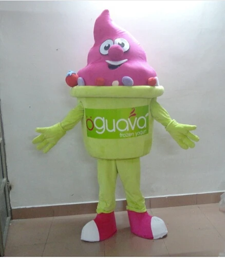 

Cool Summer Ice Cream Mascot Costume Adult Size Strawberry Taste Icecream Theme Anime Cosplay Costumes Carnival Fancy Dress