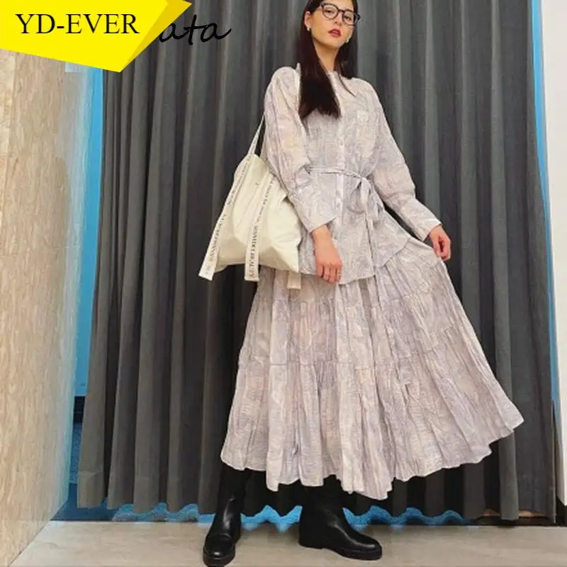 Женский винтажный комплект из 2 предметов Облегающая рубашка с круглым вырезом и