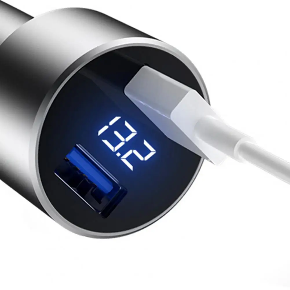 

5V/2.4A Mini Dual USB Multi-function Digital Display Car Mobile Phone Charger Voltmeter Compatible With Headphones Tablets