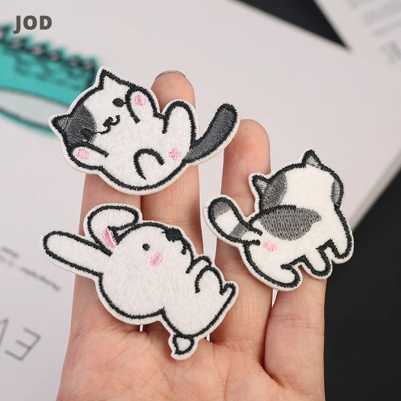 Милая кошка кролик динозавр мультяшный Детский Патч вышивка на одежде наклейка