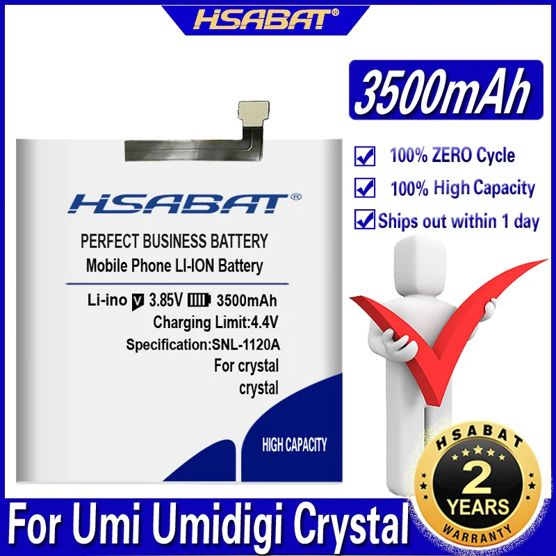 Аккумулятор HSABAT crystal 3500 мАч для аккумуляторов Umi Umidigi crystal|Аккумуляторы мобильных