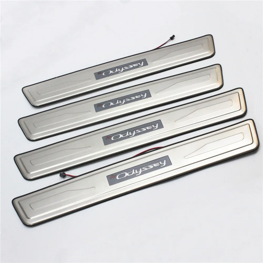 

Stainless Steel Led Door Sill Scuff Plate Guard Sills Protector Trim For Honda Odyssey 2003-2013 JDM