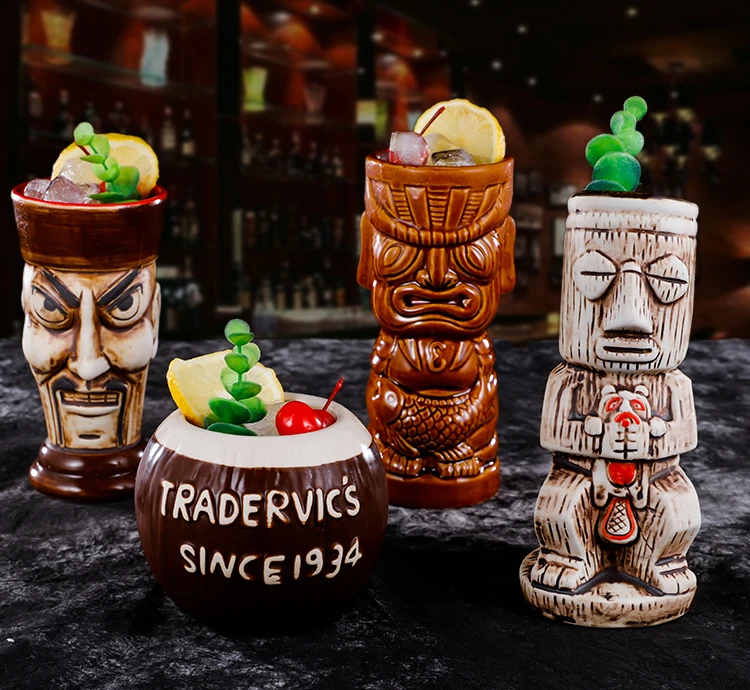 Новые Гавайские кружки Tiki Коктейльная чашка кружка для пива напитков вина