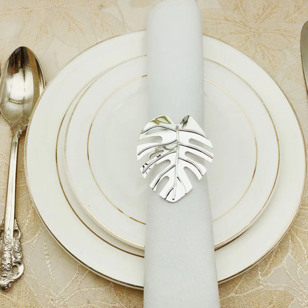 

High-End Hotel Napkin Ring Turtle Back Green Leaf Napkin Ring Hawaii Wedding Napkin Button Dinner Party Wedding Table Decoration