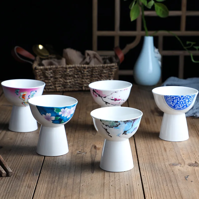 Керамическая чашка для закусок десертов креативная китайская Высокая