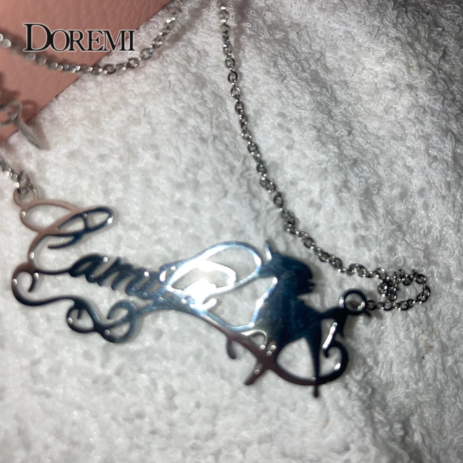 Ожерелье DOREMI с именем для женщин колье надписью сделай сам на заказ кулон из