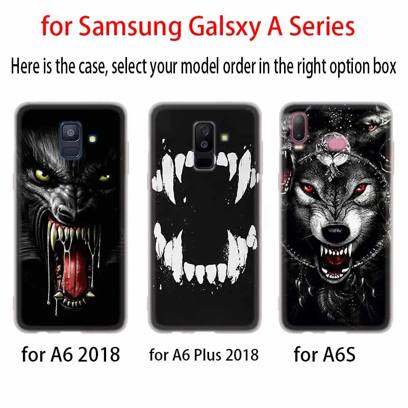 Красивые Волк Дизайн чехол силиконовый для телефона Samsung A50 A70 A80 A30 A40 A90 A6 A8 A9 A7 A5 A3