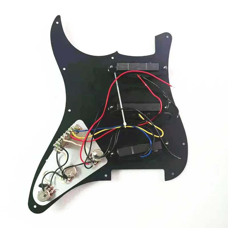 Набор черных жемчужин для электрогитары Pickguard и SSS загруженные Предварительно