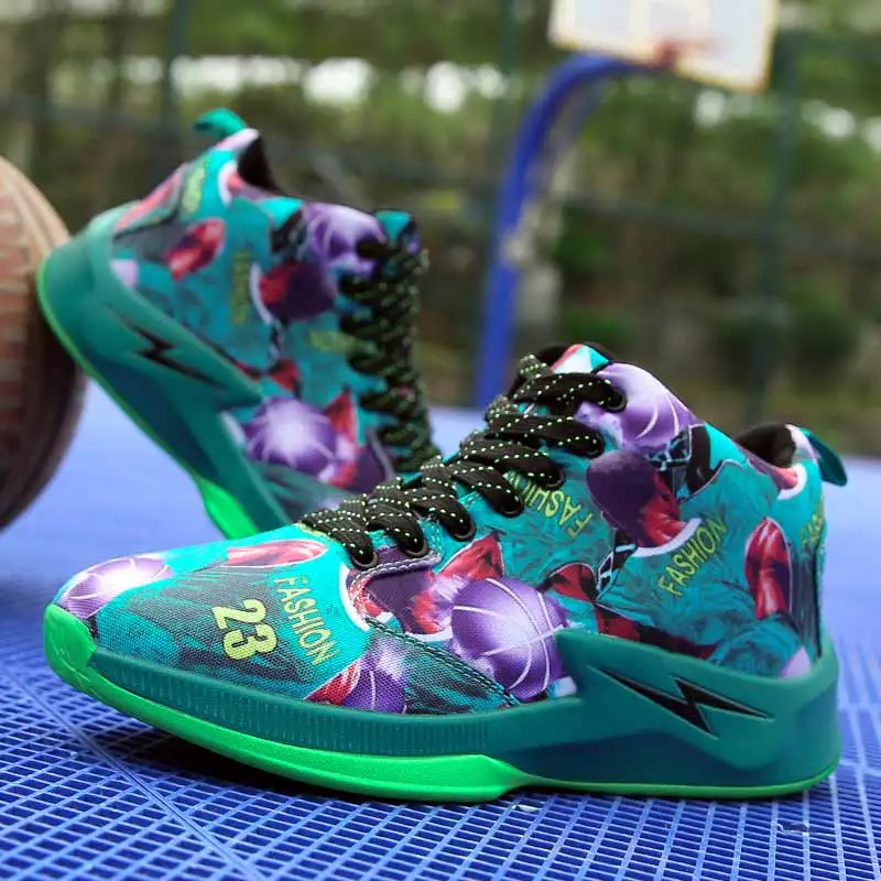 Fashion Superstar Printed High top Basketball Shoes Men Platform Non-slip Hip-hop Men Sneakers Basketball zapatos de baloncesto