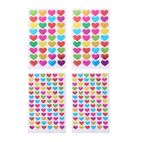 4 sheets stickers lovely durable heart shaped creative diy sticker colorful sticker for album festival