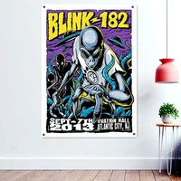 ufo alien dark metal band artwork banner sticker scary bloody skull background wallpaper canvas painting rock music flag posters