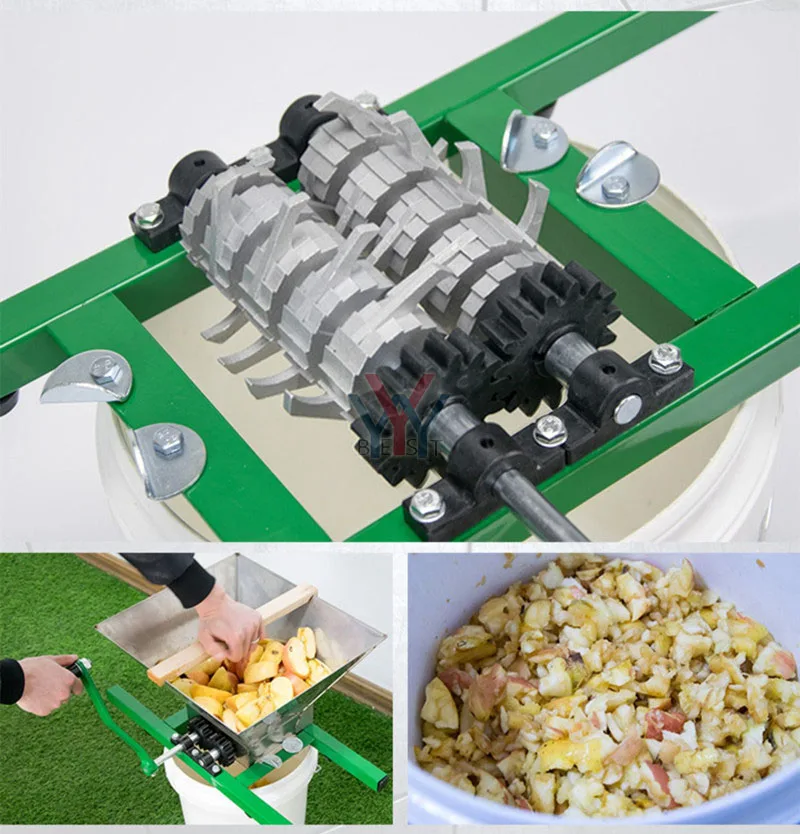 Дробилка из нержавеющей стали с ручным приводом 7 л дробилка для яблочного сидра