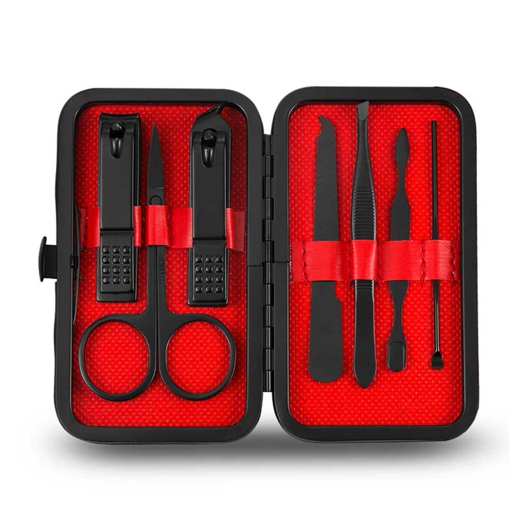 7 шт./компл. маникюрные машинки для ногтей из нержавеющей стали набор гигиены