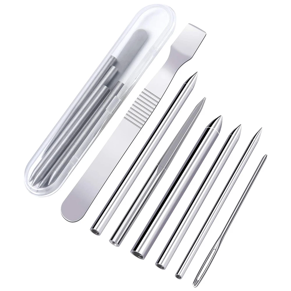 7 упаковка нержавеющая сталь набор игл для сглаживания инструмент с прозрачный