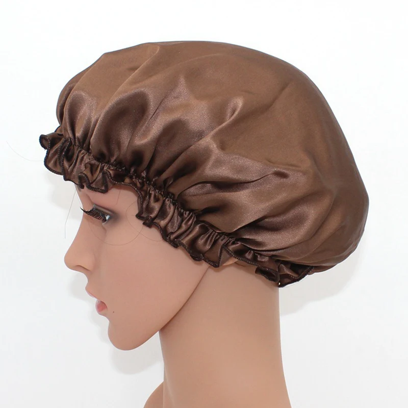 Головной убор из 100% шелка 2 шт. головной для ночного сна женская шапочка шелковая