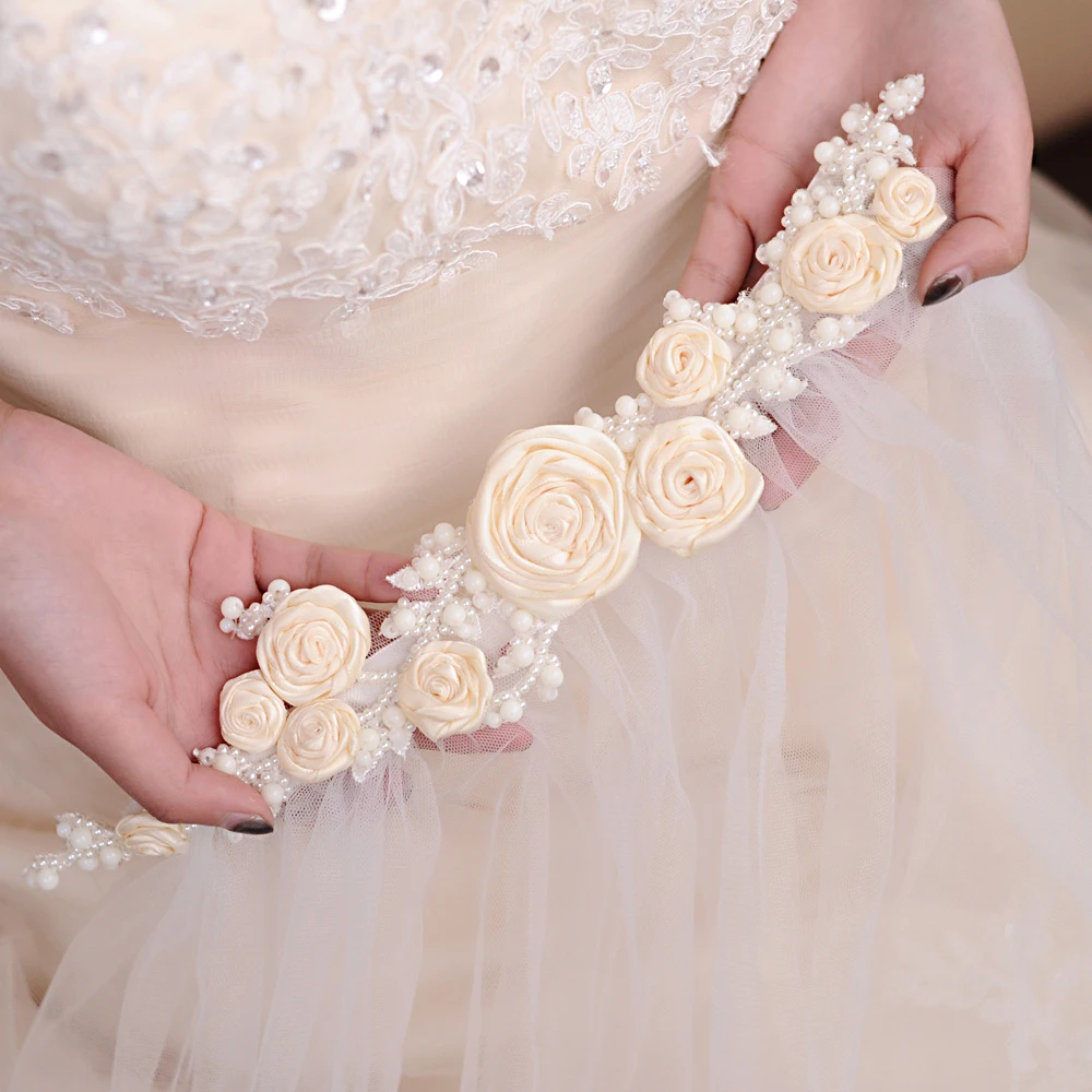 

TRiXY VS323-I Flowers Bridal Veil White/Ivory Wedding Veil One-layer Bridal Veil Head Veil Wedding Accessories for Bride