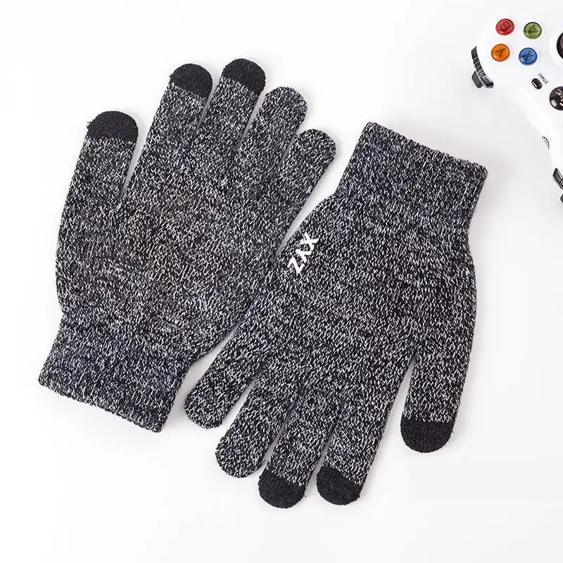 Мужские и женские зимние перчатки из бархатной шерсти теплые Нескользящие