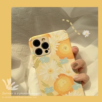 iphone case summer oil painting flowers for iphone12 apple 11pro max mobile phone case full package x small fresh 8p sets 7 8 se