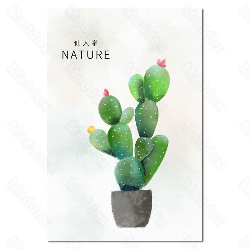 

Still Life Pattern New Living Room Decoration Painting Green Plant Cactus Modern Minimalist Sofa Background Wall Painting