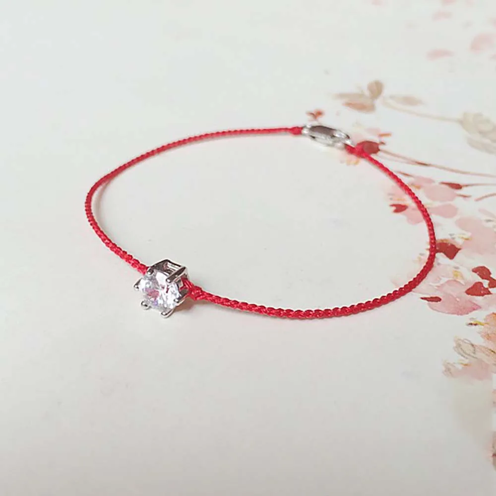 Женский браслет из серебра пробы с фианитами|Браслеты шармами| |