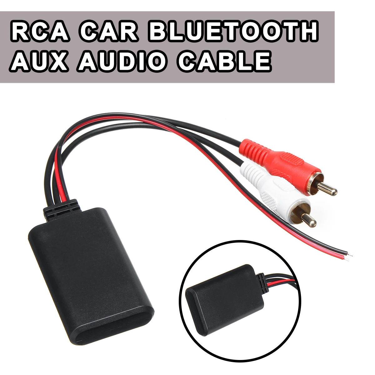 

Universal Car bluetooth Input Wireless Cable Wireless Connection Adapter with 2 RCA AUX IN Music Audio for Truck Auto