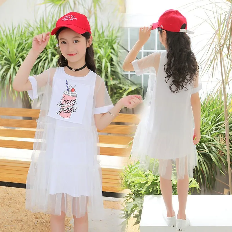 2021 летняя новая модная одежда для маленьких девочек футболка с короткими