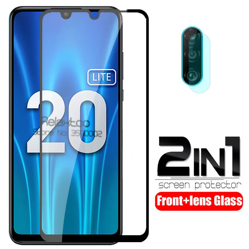 2 в 1 Защитное стекло для камеры huawei honor 20 lite light 6 15 защитная пленка экрана